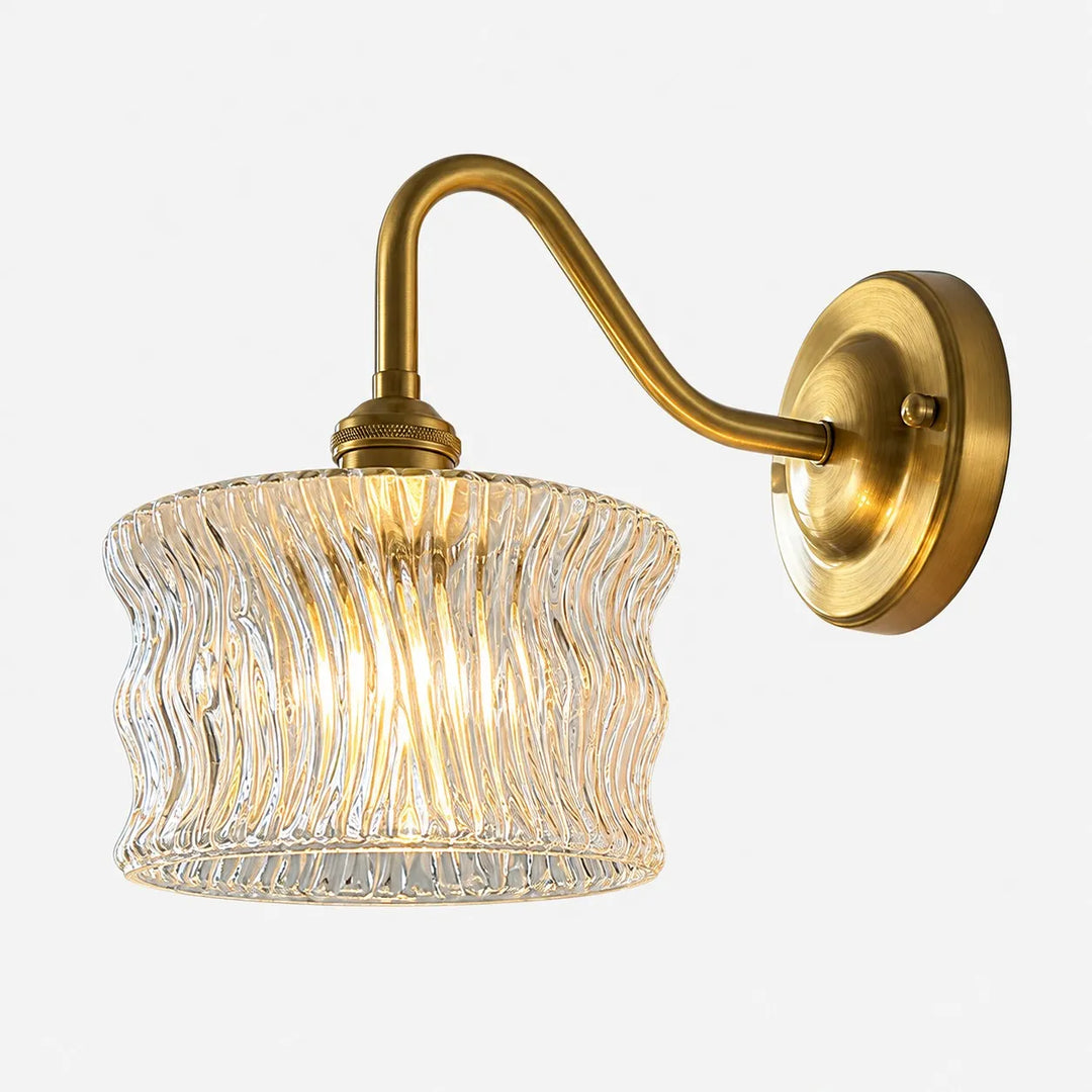 Vintage Green Glass Wall Sconce