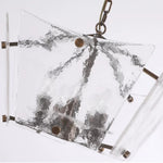Bild in Gallery-Viewer laden, Textured Glass Panel Cage Chandelier