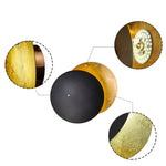 Charger l'image dans la visionneuse de galerie, Lampe murale Discola Disc – Design moderne en cuivre avec halo et abat-jour circulaire pour salon ou chambre N20