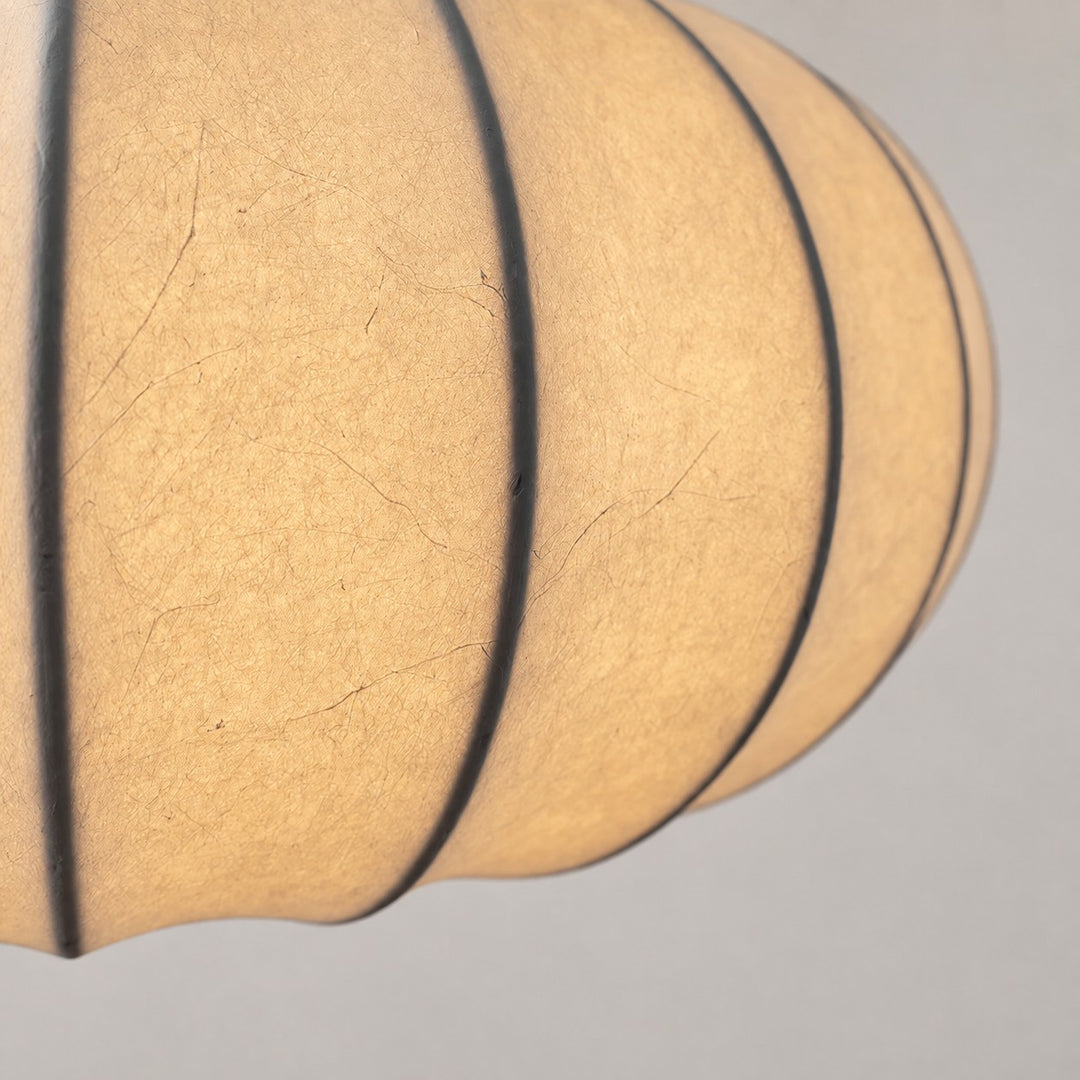 White Fabric Plug-In Pendant Lamp