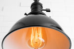 Cargar imagen en el visor de la Galería, Conique Metal Vintage Industrial Swing Arm Wall Lamp - Adjustable Dome Shade for Study
