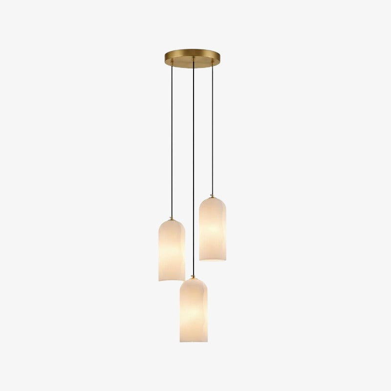 Suspension Albâtre Milieu du Siècle Alabresca – Lampe Suspendue Multi-têtes pour Îlot de Cuisine
