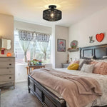 Load image into Gallery viewer, Woven Lantern Boho Radiance Rattan Ceiling Light
