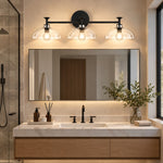Cargar imagen en el visor de la Galería, Glass Dome Trumpet Foot Metal Base Vanity Light