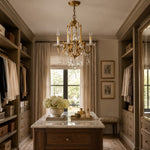 Cargar imagen en el visor de la Galería, Antique Bronze 4-Light Crystal Mini Chandelier
