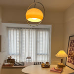 Load image into Gallery viewer, Rounded Glass Chrome Swag Pendant Light