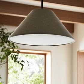 Lámpara colgante cónica de tela Conica: estilo moderno y escultural para espacios acogedores