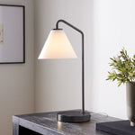 Cargar imagen en el visor de la Galería, Lámpara de mesa cónica escultural Conica: iluminación moderna de vidrio para dormitorio o escritorio
