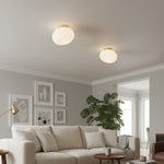 Cargar imagen en el visor de la Galería, Lámpara de pared y techo con silueta de guijarro orgánico Stonea, luz de vidrio contemporánea para el hogar N16