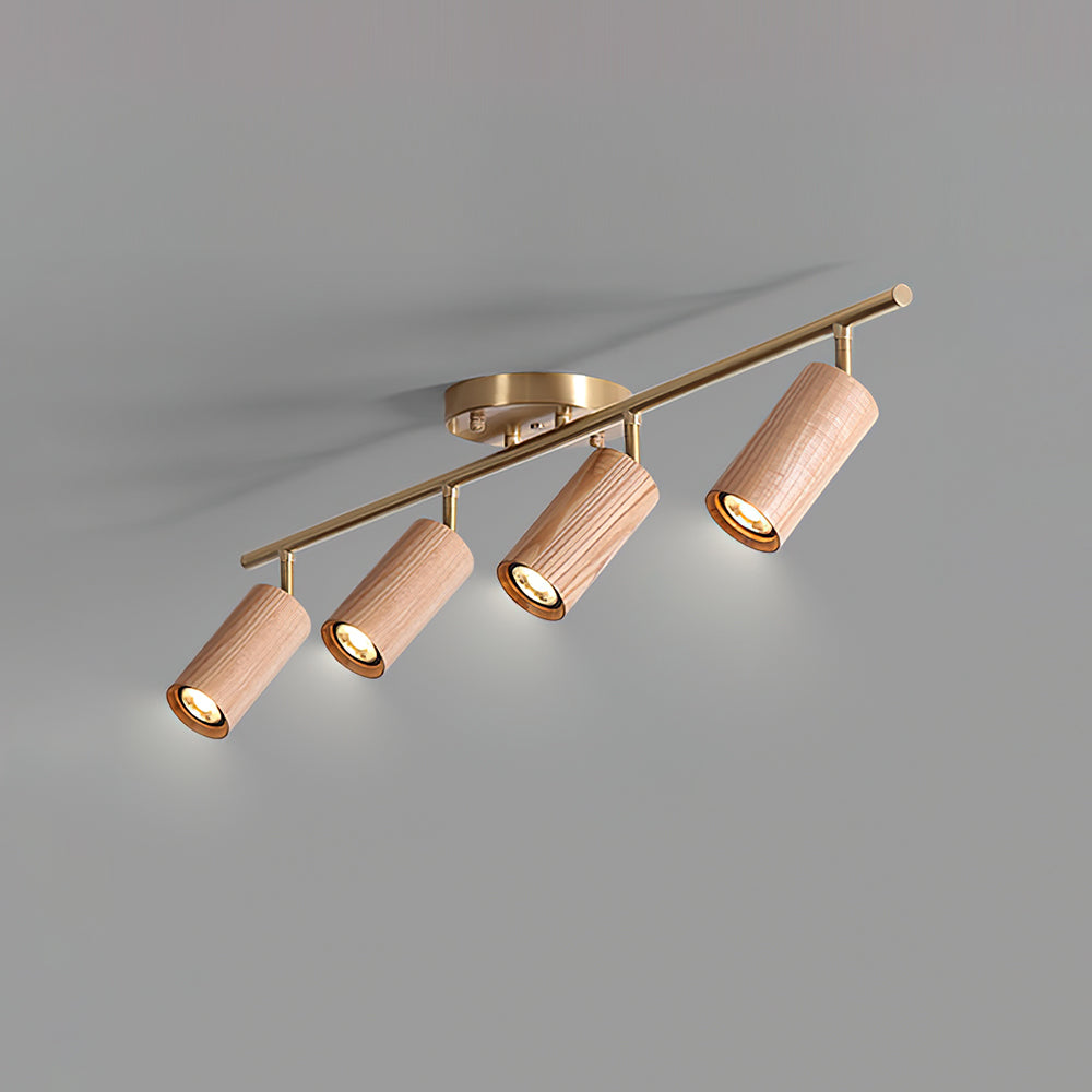 Iluminación de riel de madera Thio