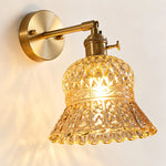 Cargar imagen en el visor de la Galería, Vintage Brass Pineapple Glass Wall Lamp