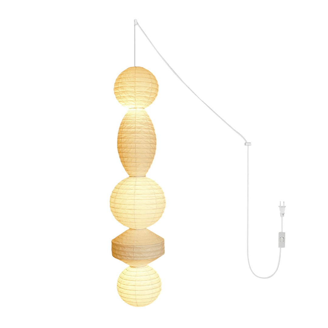 Stacked Paper Plug-In Pendant Lamp