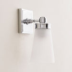 Load image into Gallery viewer, Derlina Glass Cone Wall Sconce - Modern Frosted Glass Shade Lighting
