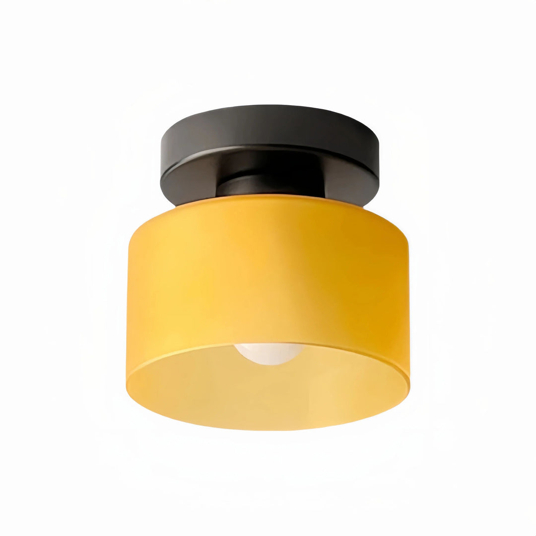 Plafonnier moderne cylindrique en verre minimaliste Moriglaze pour entrée et salon