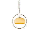 Load image into Gallery viewer, Rounded Glass Chrome Swag Pendant Light