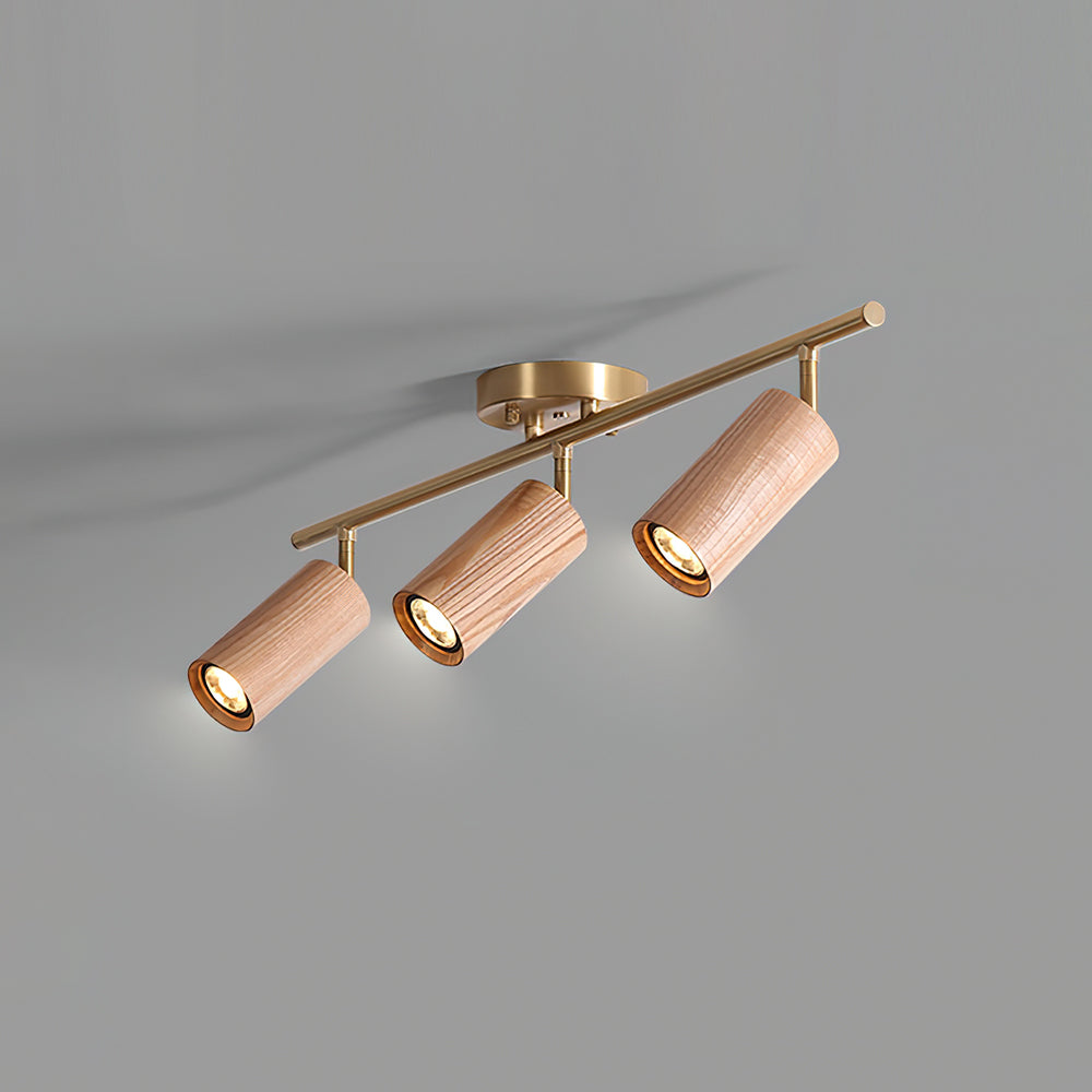 Iluminación de riel de madera Thio