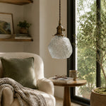 Load image into Gallery viewer, Vintage faceted glass pendant light