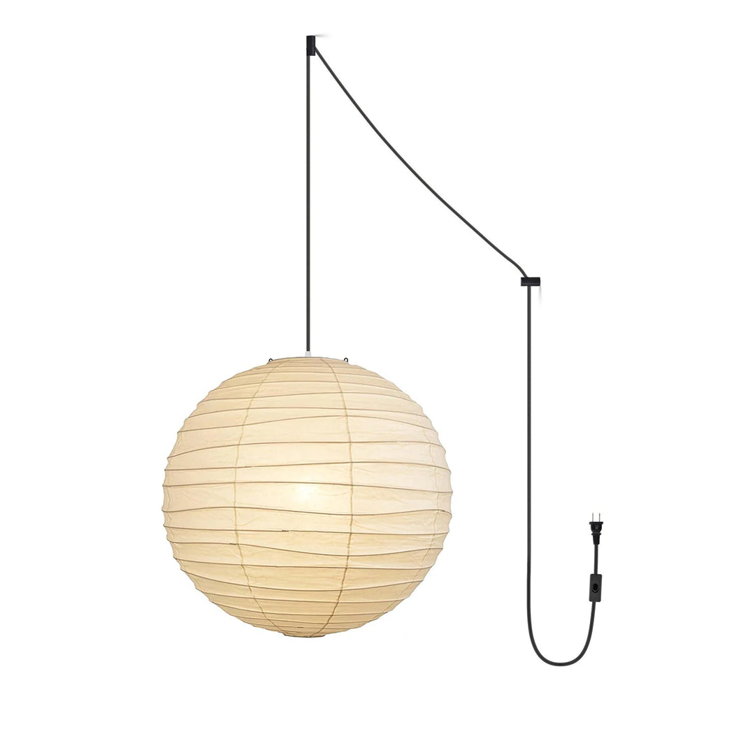Bamboo Ribbed Mulberry Paper Swag Pendant