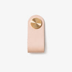Load image into Gallery viewer, Cowhide leather and brass cabinet pull handle color and size option