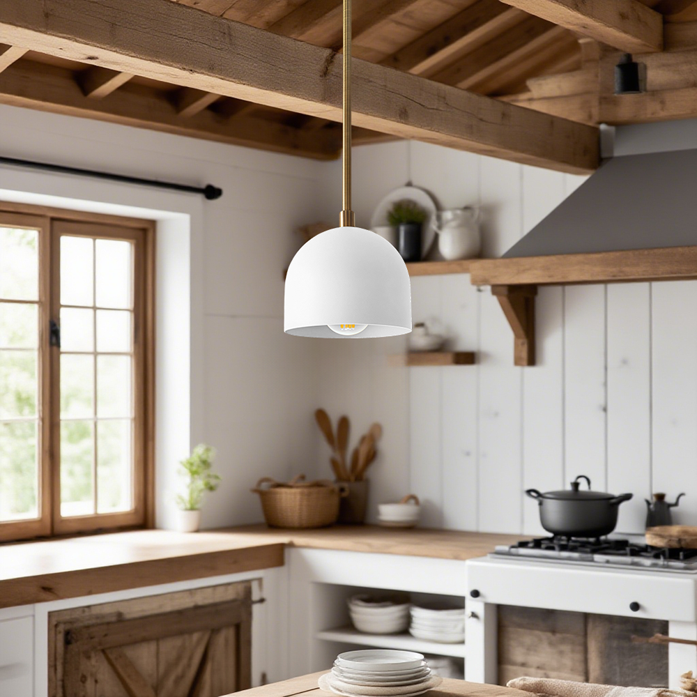 Suspension Farmhouse – Suspension Vanity avec dôme coloré