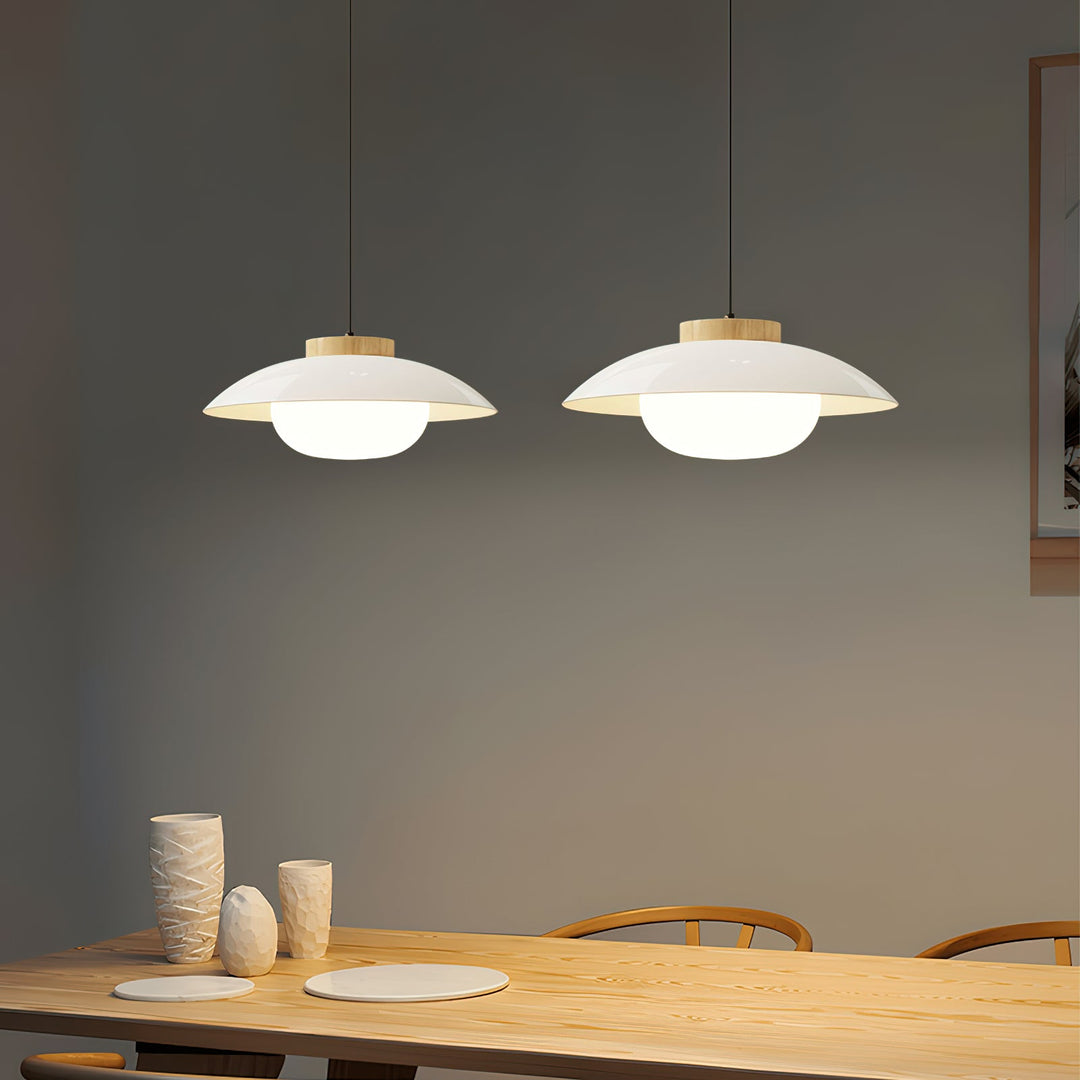 Saucer Plastic Plug-In Pendant Lamp