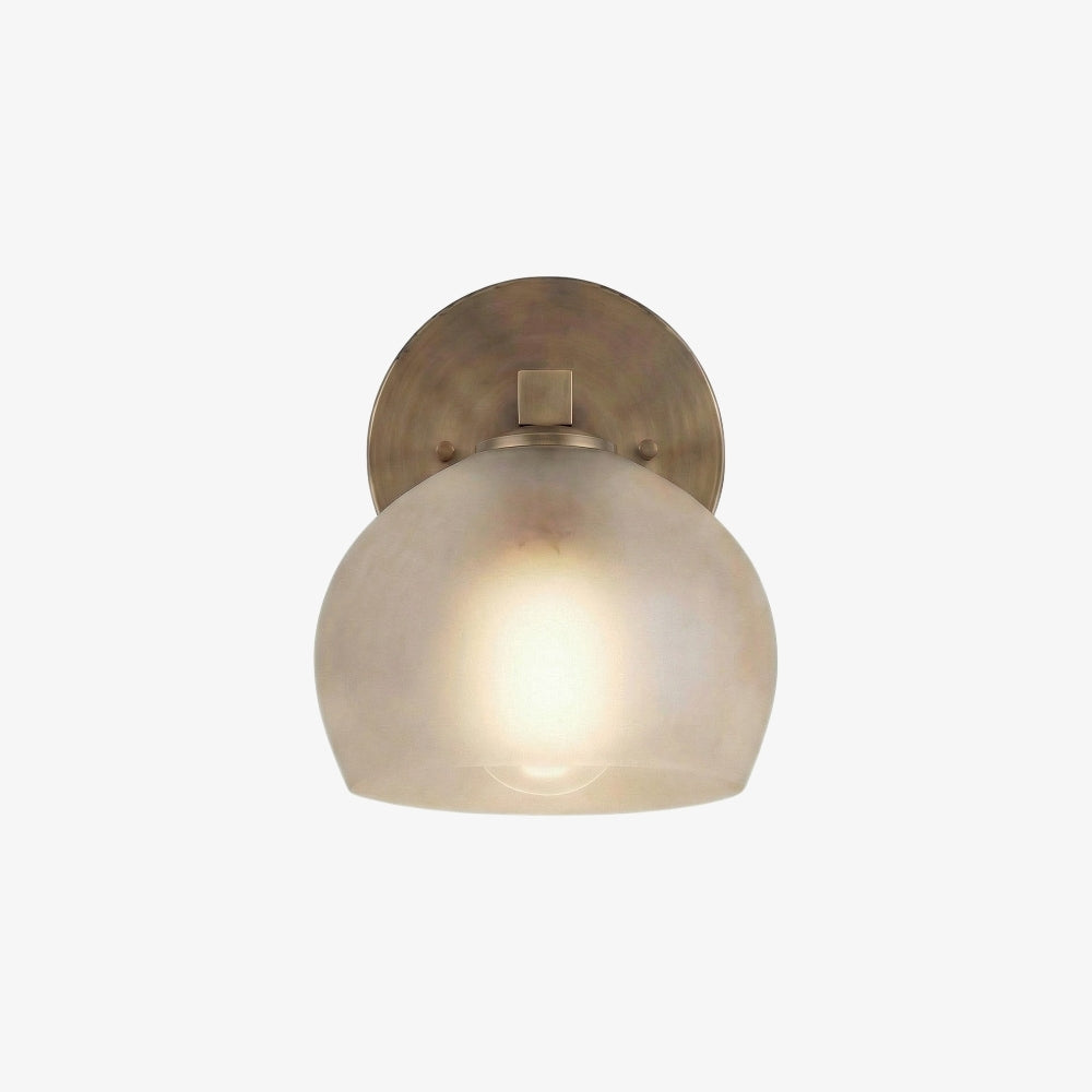 Auruca Globe Wall Light Bellflower Inspired Shape - Minimalist Metal Glass Sconce for Living Room