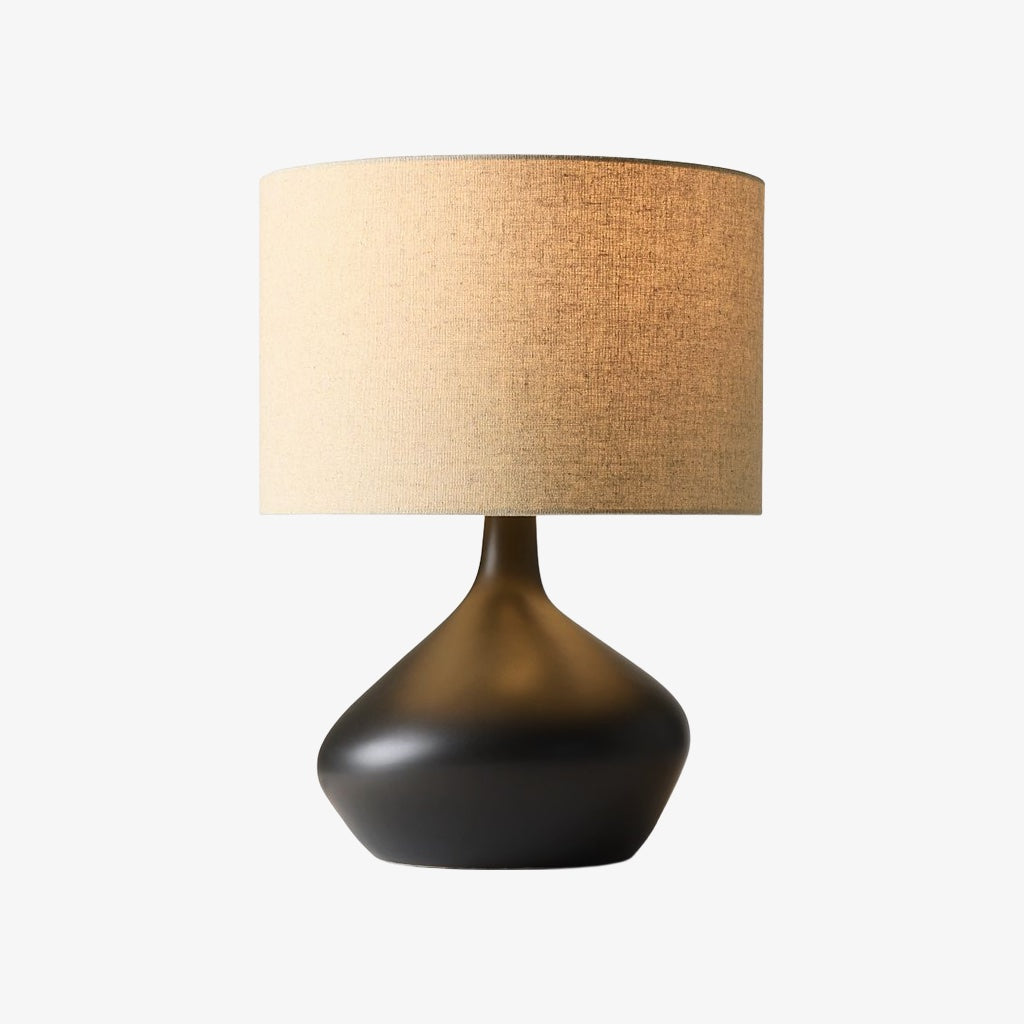 Lumo Asymmetrische Keramikform - Moderne Ambient-Tischlampe für das Wohnzimmer