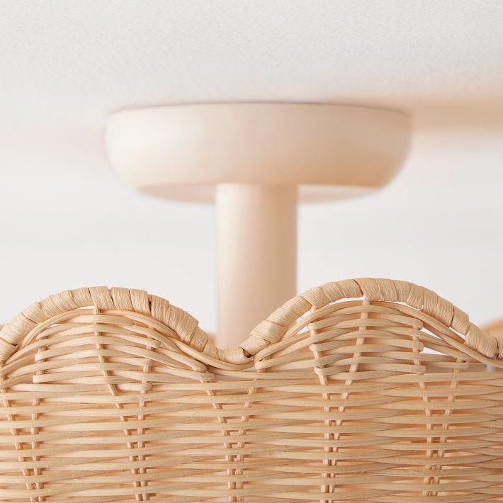 Lámpara de techo empotrada de ratán Olvara: una elegante lámpara de techo para el hogar