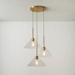 Charger l&#39;image dans la visionneuse de galerie, Lustre conique à 3 lumières Conica - Suspension sculpturale en verre de style moderne
