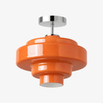 Bild in Gallery-Viewer laden, Koloro Glass Ceiling Light — Layered Rounded Design Lampshade for Hallway or Cloakroom