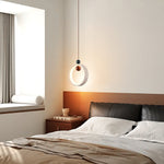 Load image into Gallery viewer, Travertine Circular Form Plug-In Pendant