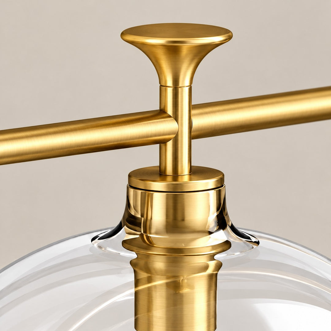 Glass Dome Trumpet Foot Metal Base Vanity Light