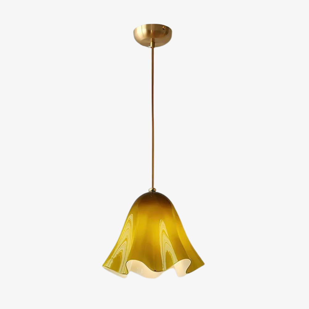 Bellina Wave-Edge Glass Pendant Lamp — Organic Contemporary Style for Dining & Living