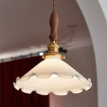 Load image into Gallery viewer, White Sculptural Glass Plug-In Pendant