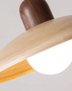 Charger l'image dans la visionneuse de galerie, Wood-Tone Metal Glass Plug-In Pendant