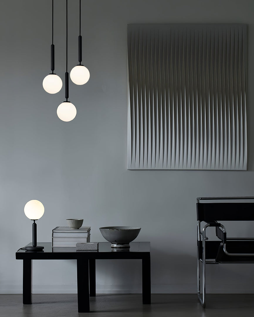 Rounded Brass Glass Plug-In Pendant Light