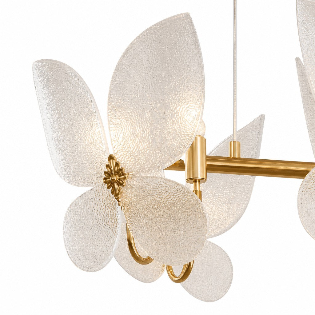 Lustre artistique Lucenda papillon - Lustre rétro français pour îlot de cuisine