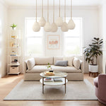 Load image into Gallery viewer, Rivrona Contemporary 7-Light Chandelier - Modern Glass Lighting for Dining Rooms
