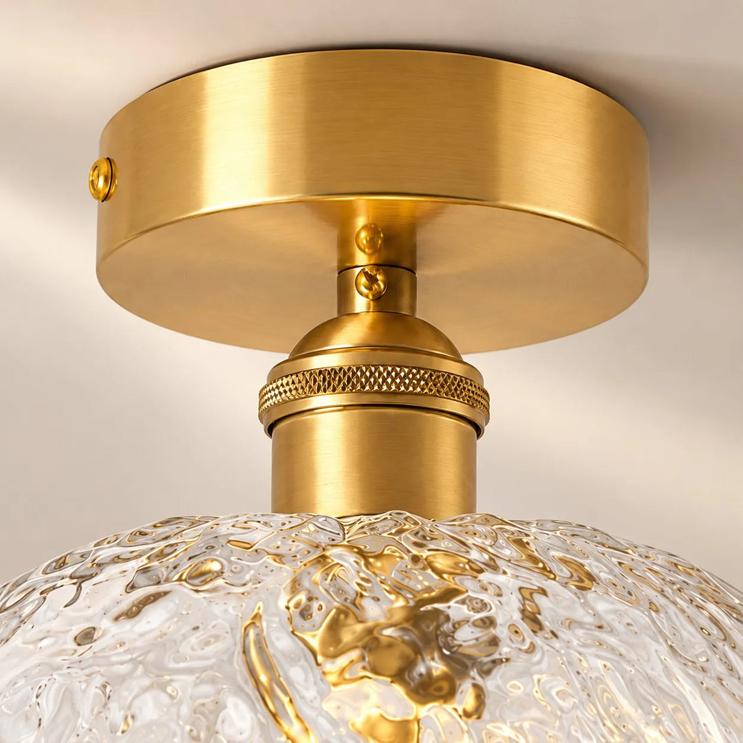 Nordic Rippled Textured Glass Ceiling Light