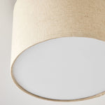 Load image into Gallery viewer, Jelvane Linen Drum Flush Mount - Modern Fabric Bedroom Ceiling Light
