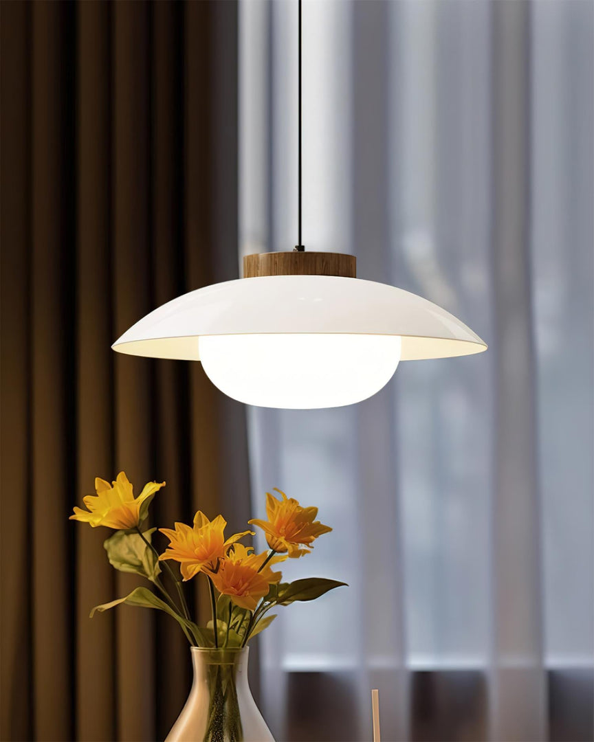 Saucer Plastic Plug-In Pendant Lamp