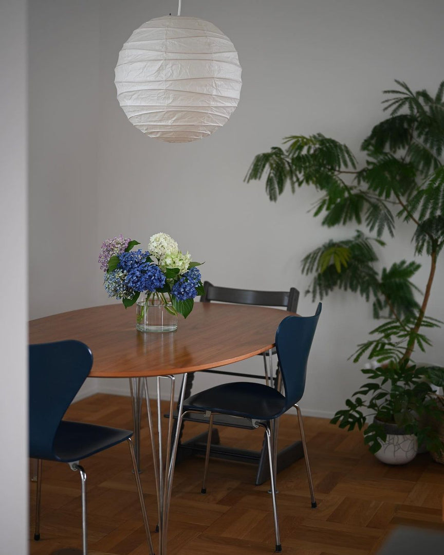 White Washi Paper Plug-In Pendant