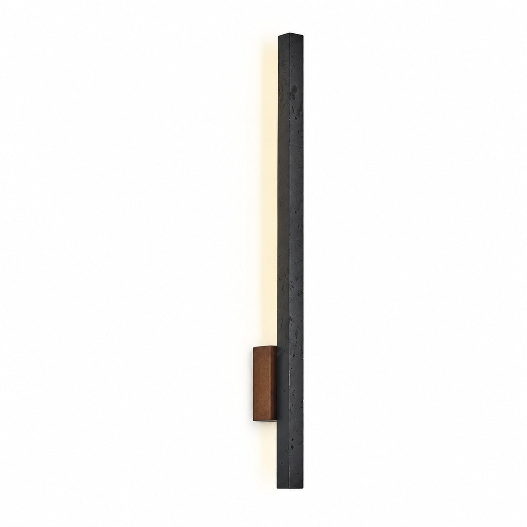 Linear Travertine And Wood LED Wall Light