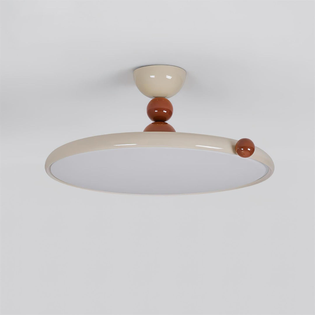 Plafonnier rond en forme de disque volant - Style rétro en métal et acrylique