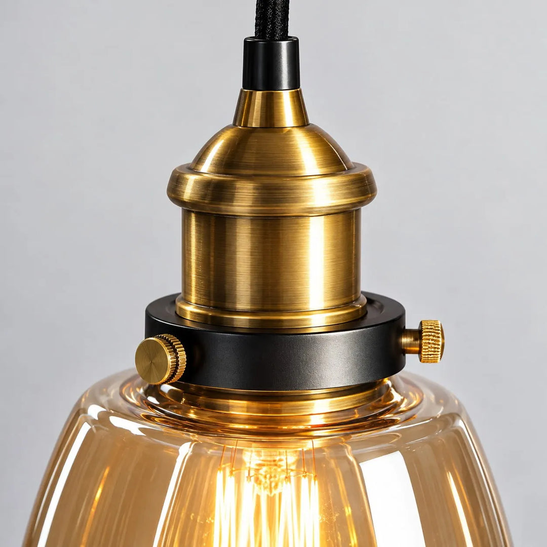 Industrial Glass Pendant Light