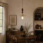 Load image into Gallery viewer, Vintage leather pendant light