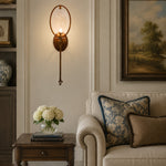 Cargar imagen en el visor de la Galería, Oval Glass Wall Sconce With Pull Chain