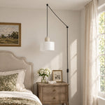 Bild in Gallery-Viewer laden, Mid‑Century Macaron Plug‑in Swag Pendant Light - Colorful Shade Hanging Lamp for Home Decor