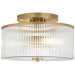 Charger l&#39;image dans la visionneuse de galerie, Plafonnier tambour en verre rayé - Luminaire de style campagnard
