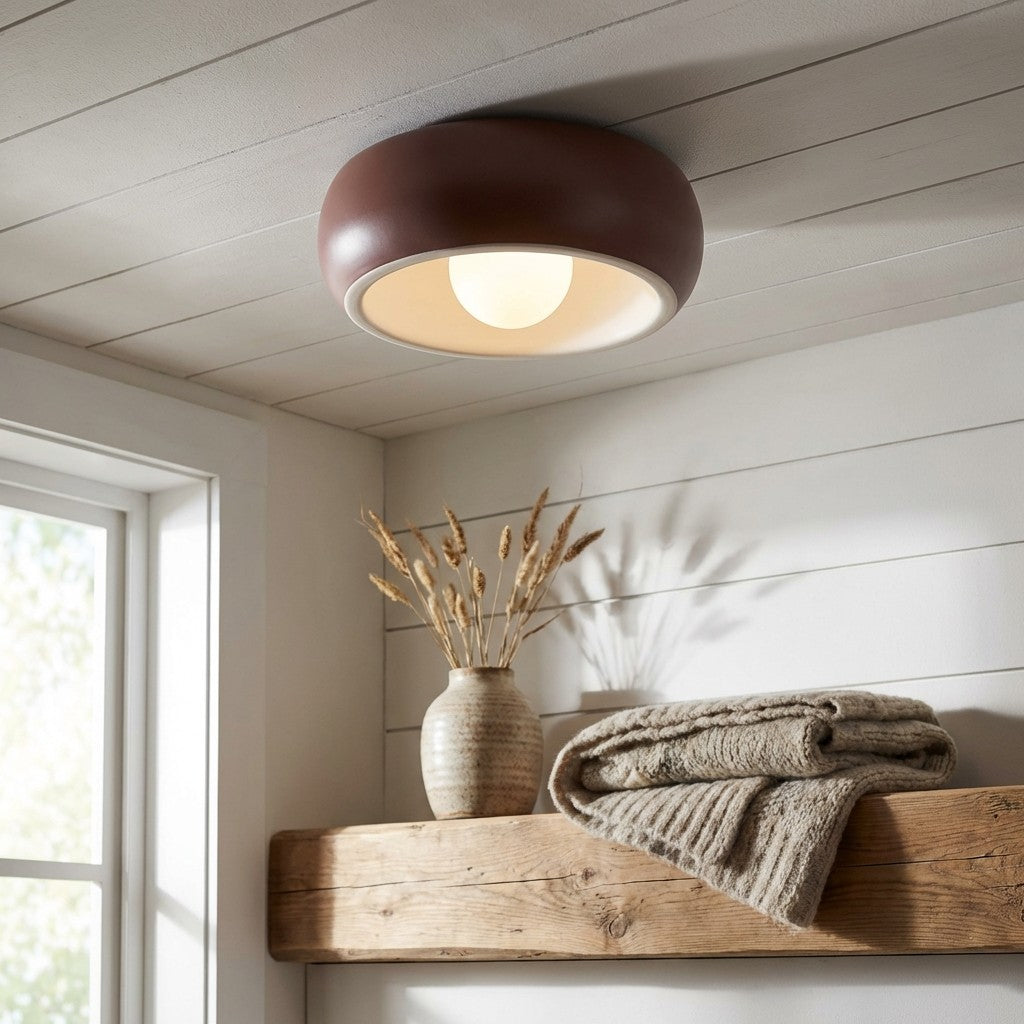 Plafonnier Rond Aurelox à Fixation Affleurante Luminaire Géométrique Épuré - Éclairage Intérieur Contemporain